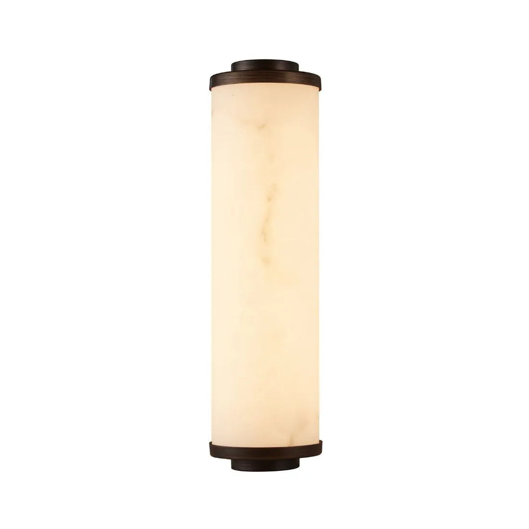 Fento Antique Bronze & Alabaster Effect Wall Lamp