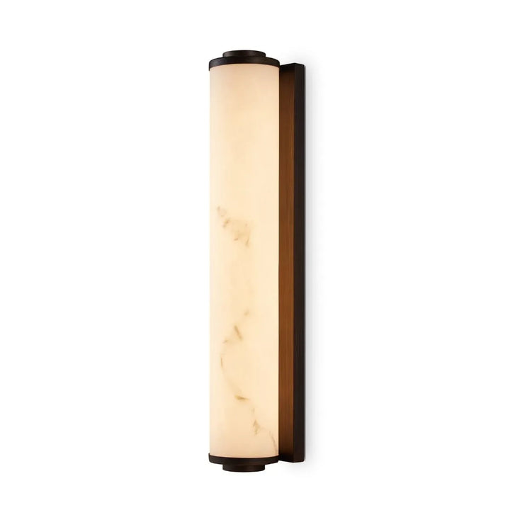Fento Antique Bronze & Alabaster Effect Wall Lamp