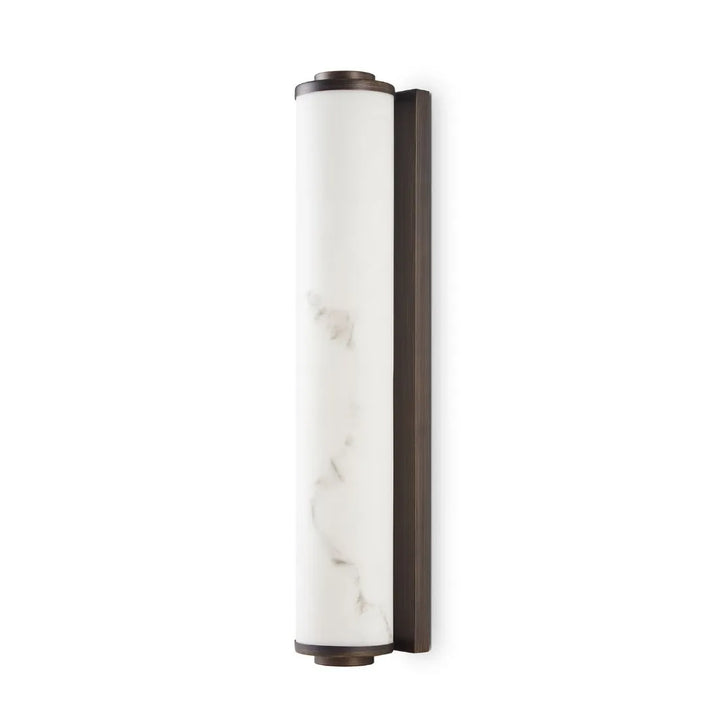 Fento Antique Bronze & Alabaster Effect Wall Lamp