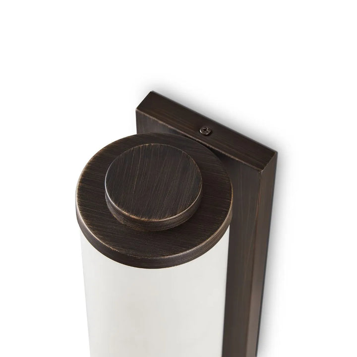 Fento Antique Bronze & Alabaster Effect Wall Lamp
