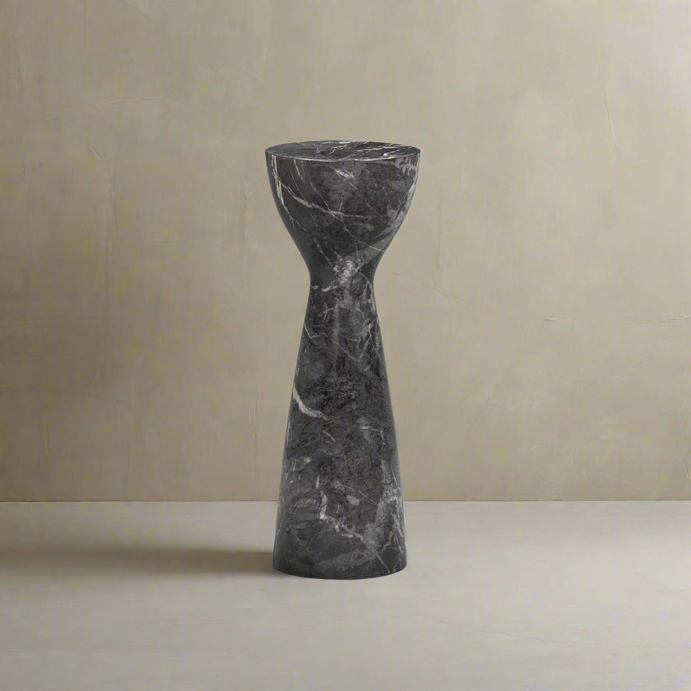 Akali Small Round Side Table - Marquina Black Marble Effect LiangAndEimil 2