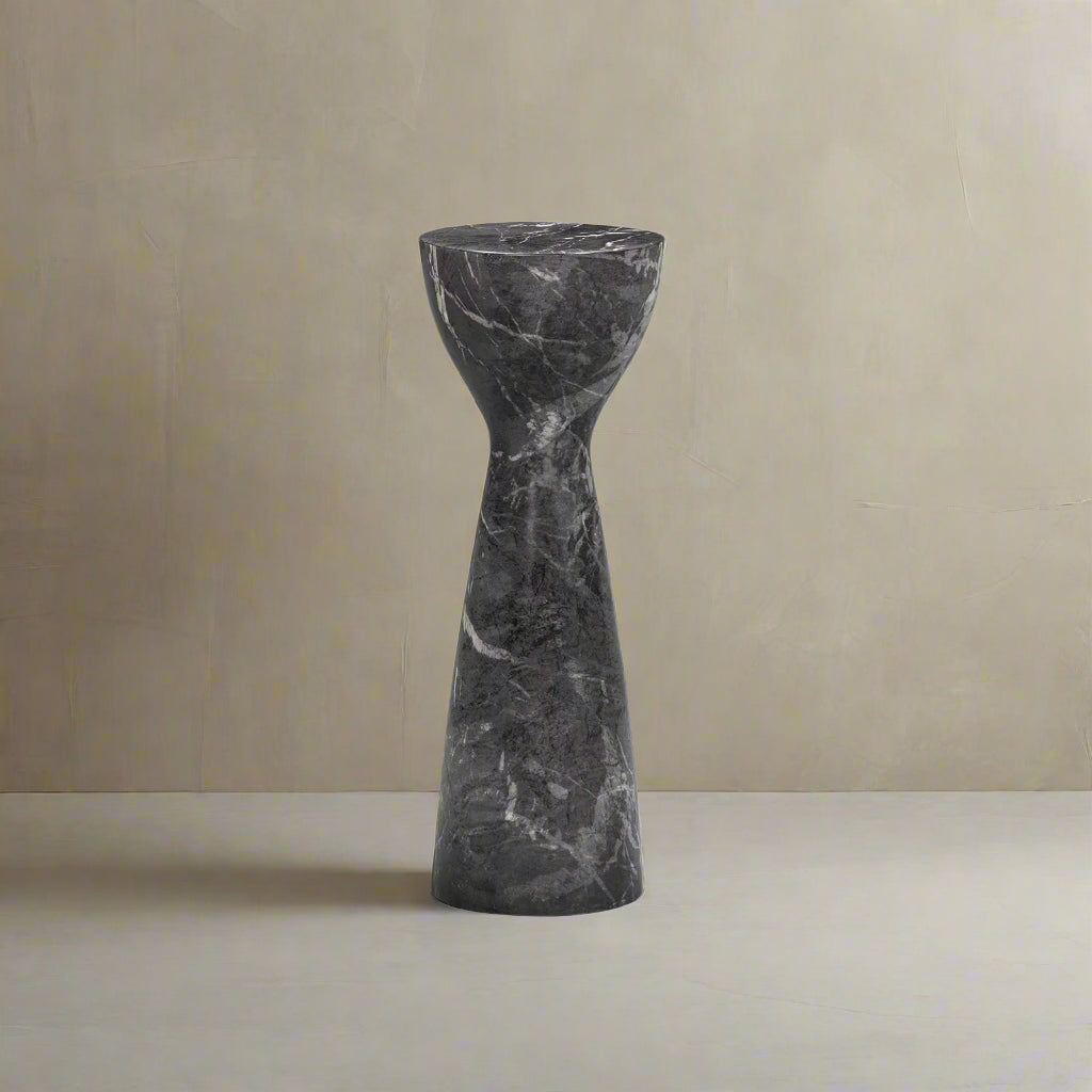 Akali Small Round Side Table - Marquina Black Marble Effect LiangAndEimil 2