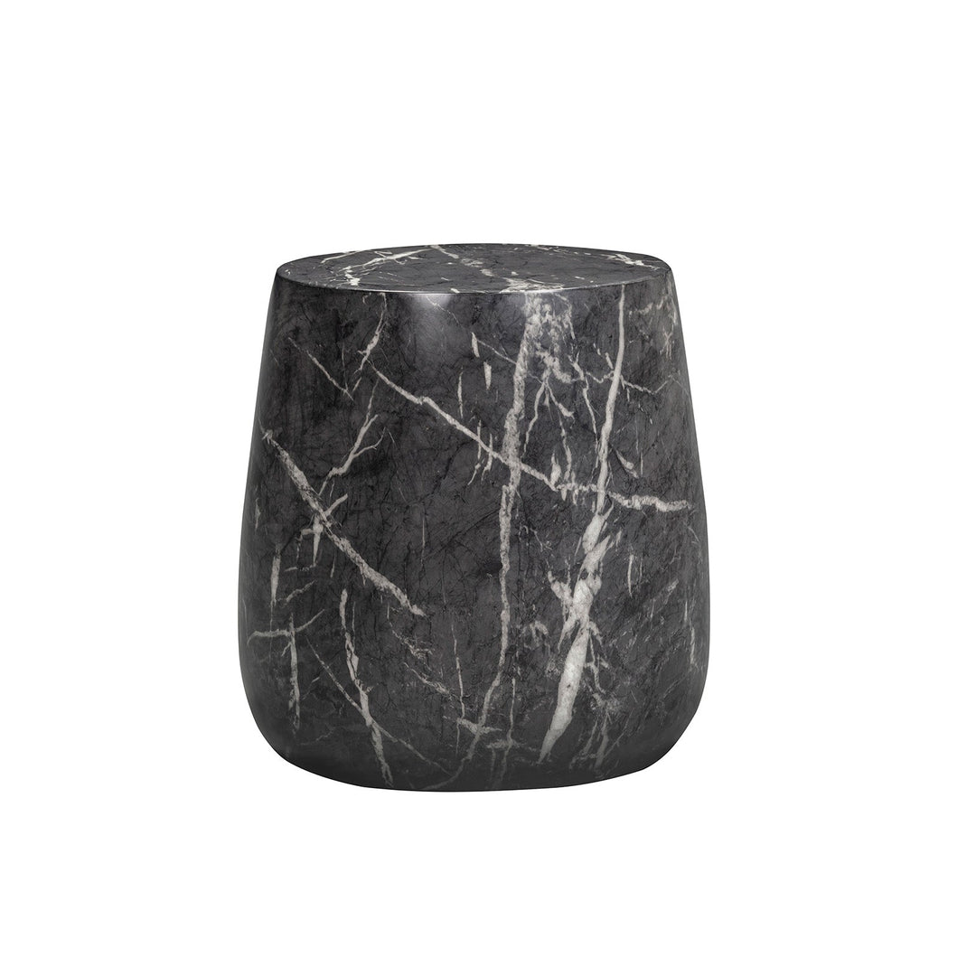 Bongo Small Round Side Table - Marquina Black Marble Effect LiangAndEimil 1