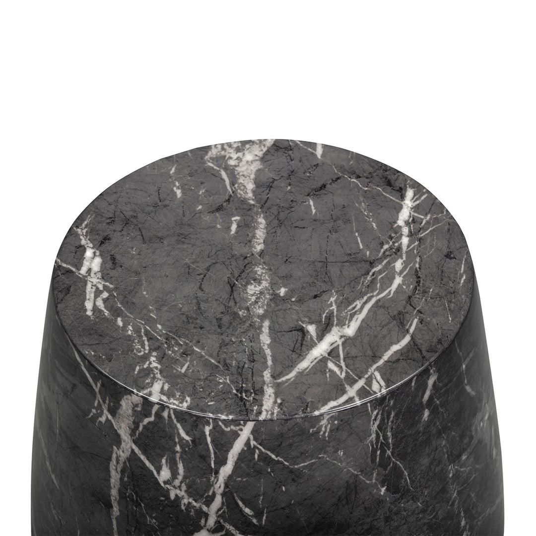 Bongo Small Round Side Table - Marquina Black Marble Effect LiangAndEimil 6