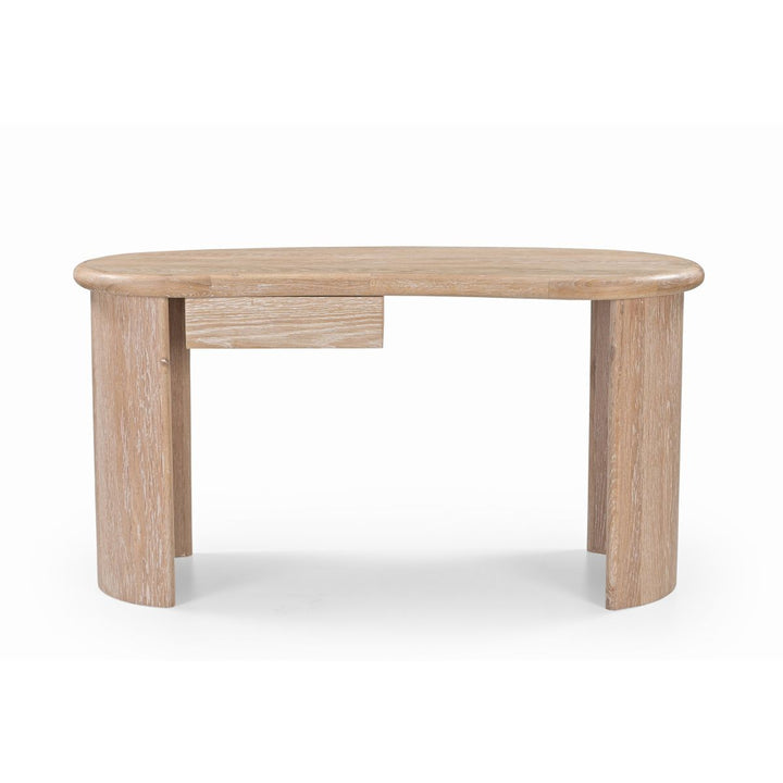 Lluna Desk - Brushed Natural American White Oak