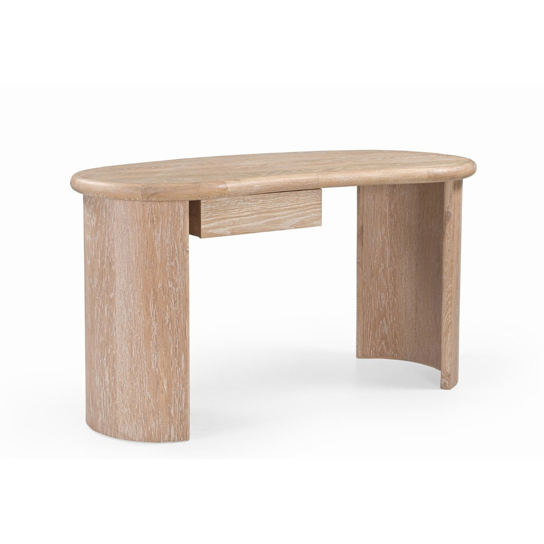 Lluna Desk - Brushed Natural American White Oak
