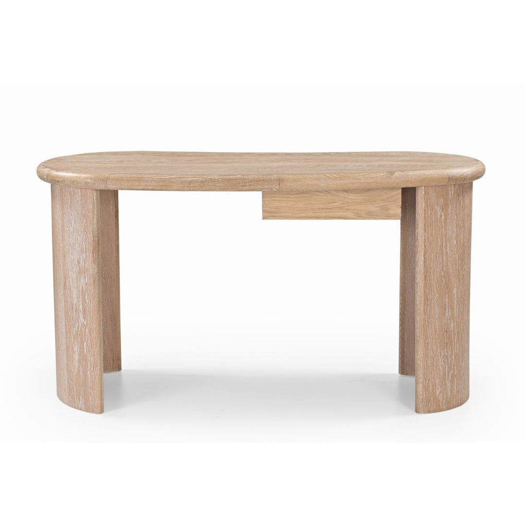 Lluna Desk - Brushed Natural American White Oak