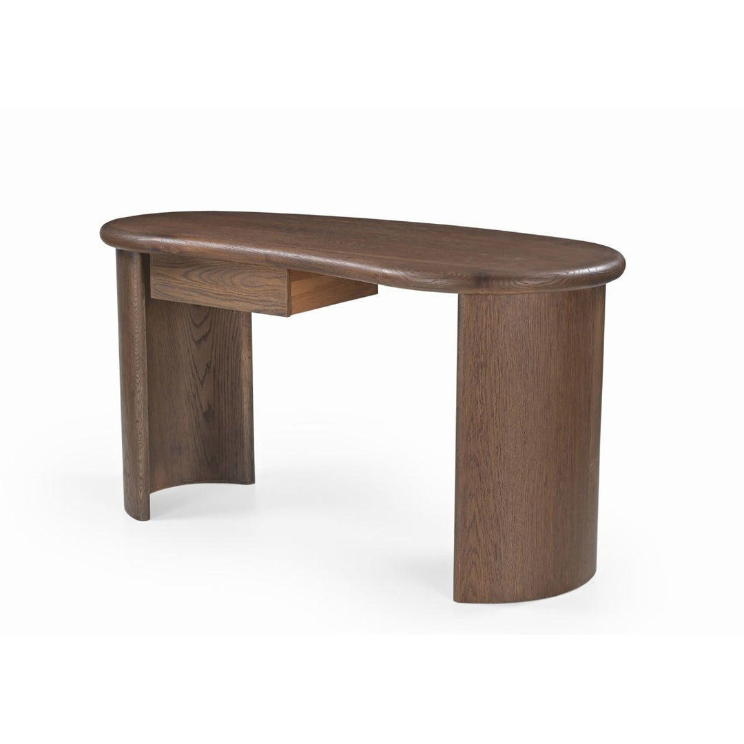 Lluna Desk - Brushed Mid-Brown Oak