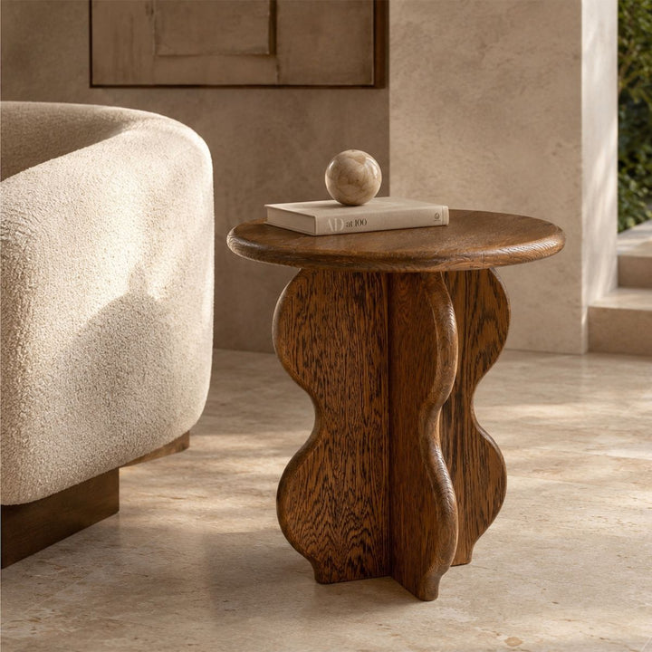 Oltok Side Table - Brushed Mid-Brown Oak