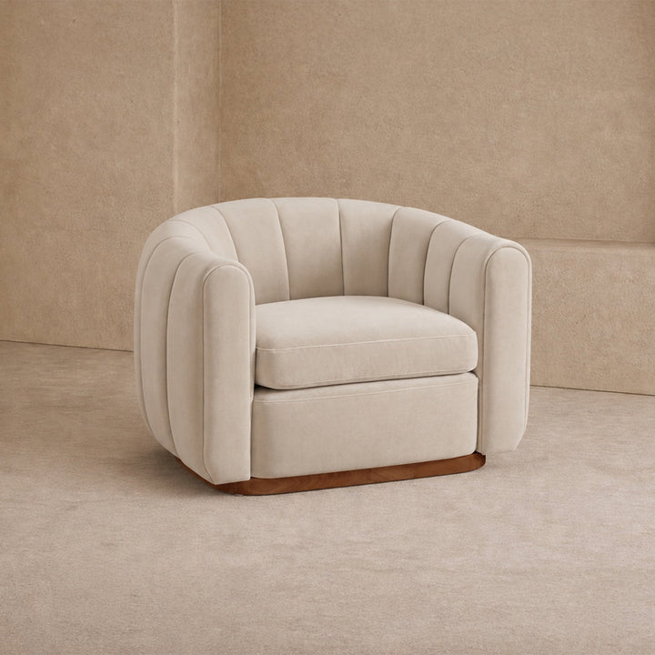 Arles Occasional Chair - Melbourne Stone & Walnut