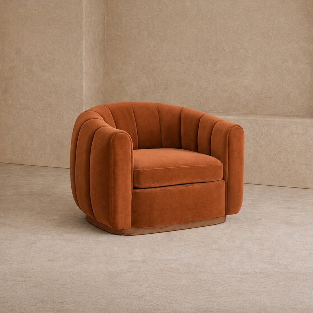 Arles Occasional Chair - Melbourne Clay & Natural Wood