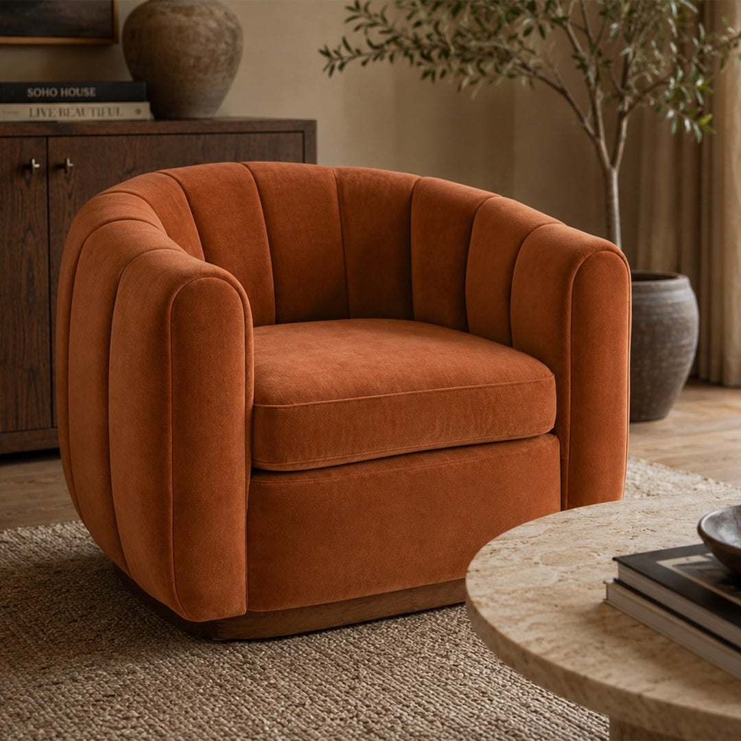 Arles Occasional Chair - Melbourne Clay & Natural Wood