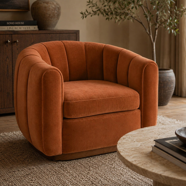 Arles Occasional Chair - Melbourne Clay & Natural Wood