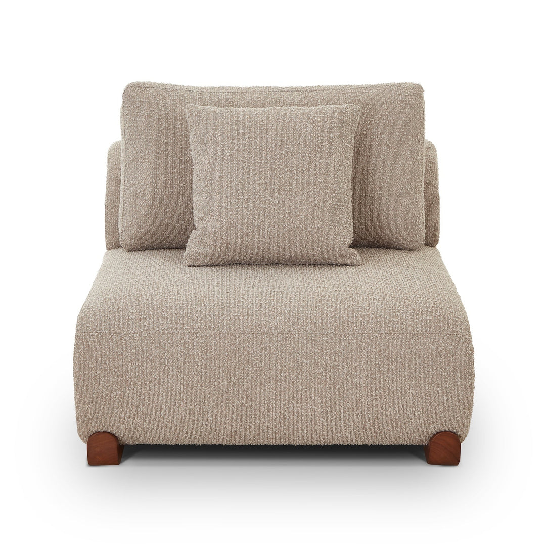 Cotto Modular Sofa Middle One Seater - Amalfy Taupe & Middle Brown