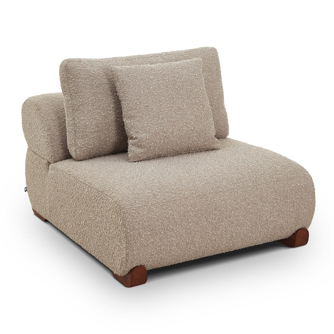 Cotto Modular Sofa Middle One Seater - Amalfy Taupe & Middle Brown