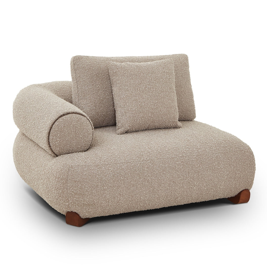 Cotto Modular Sofa Right Arm - Amalfy Taupe & Middle Brown