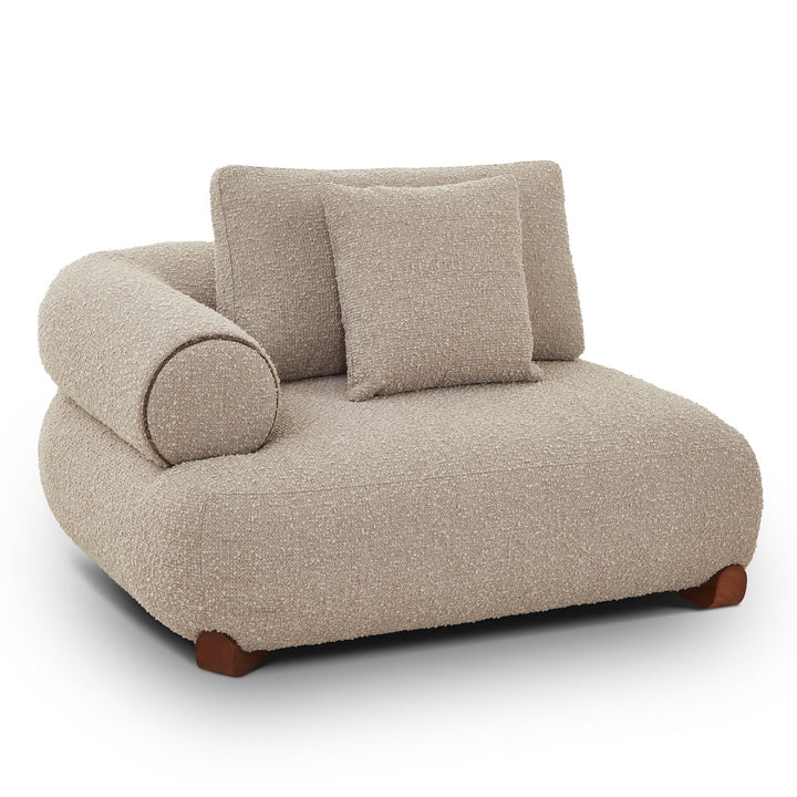 Cotto Modular Sofa Right Arm - Amalfy Taupe & Middle Brown
