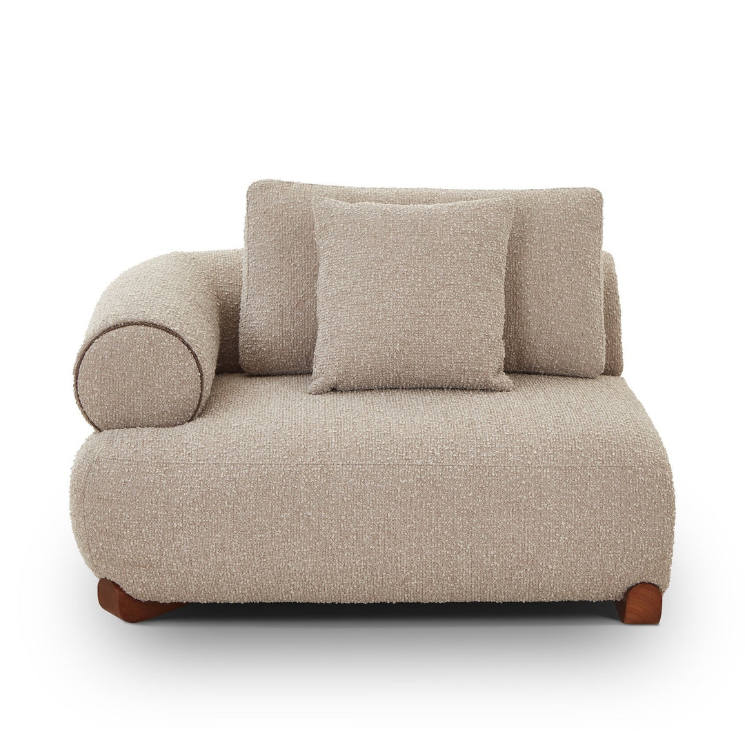 Cotto Modular Sofa Right Arm - Amalfy Taupe & Middle Brown