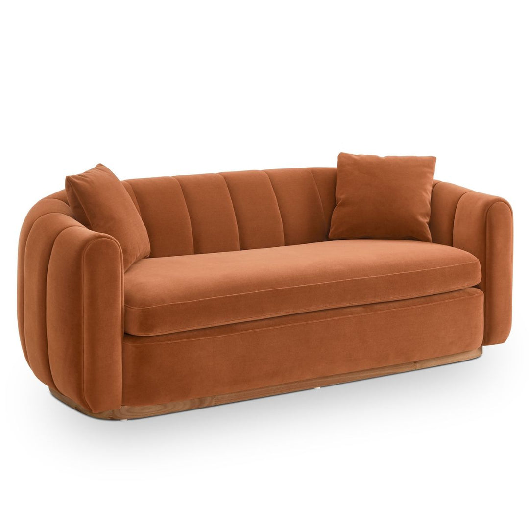 Arles 2 Seater Sofa - Melbourne Clay & Walnut