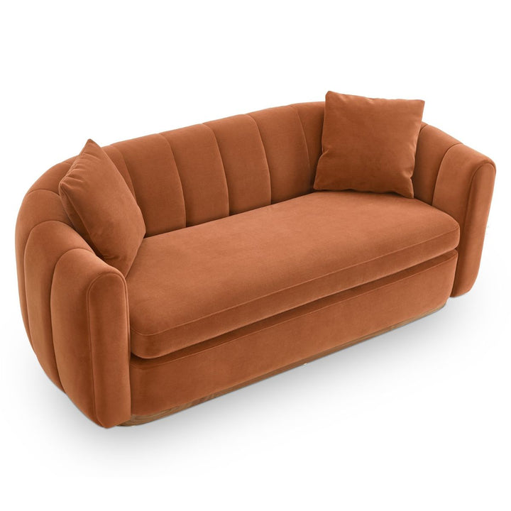 Arles 2 Seater Sofa - Melbourne Clay & Walnut