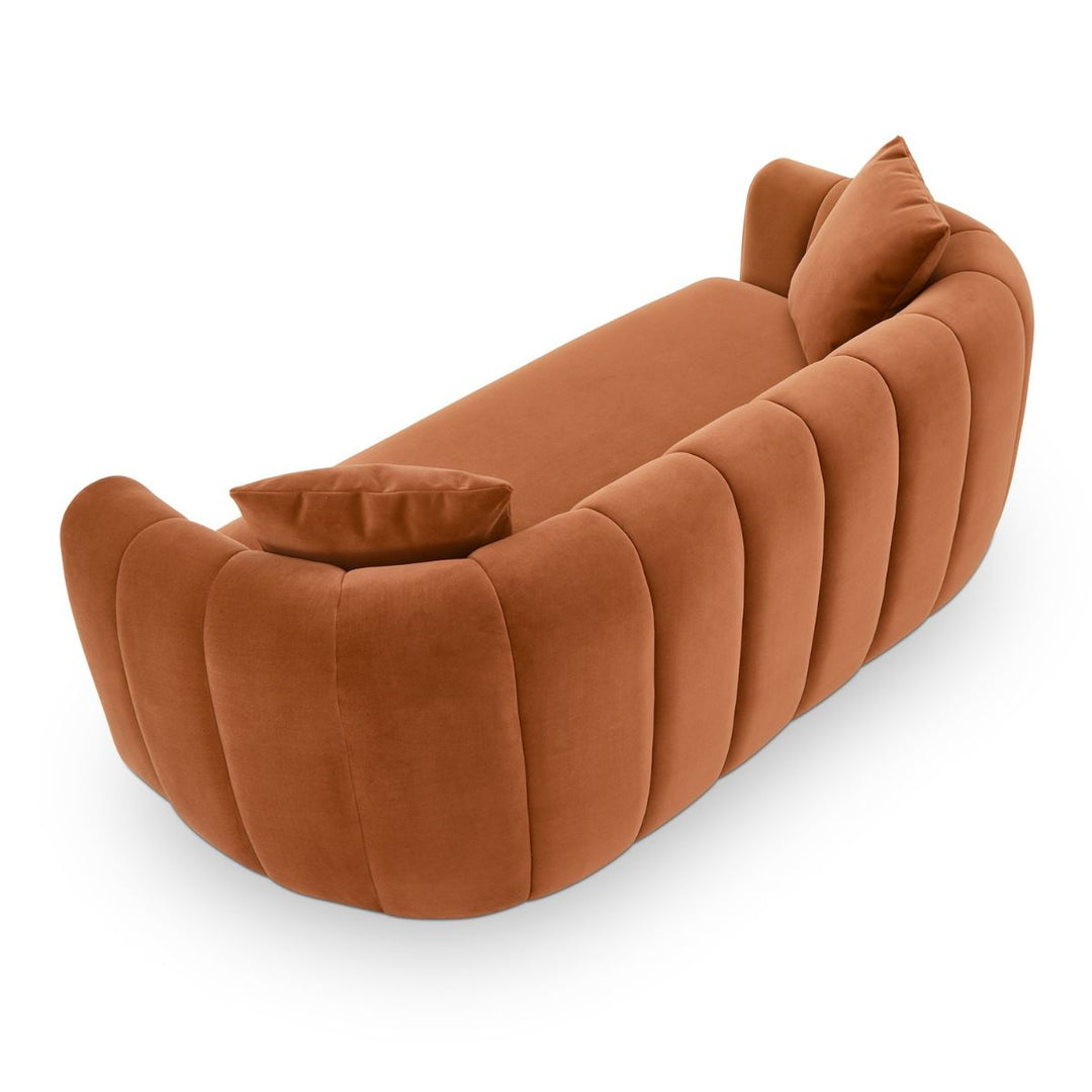 Arles 2 Seater Sofa - Melbourne Clay & Walnut