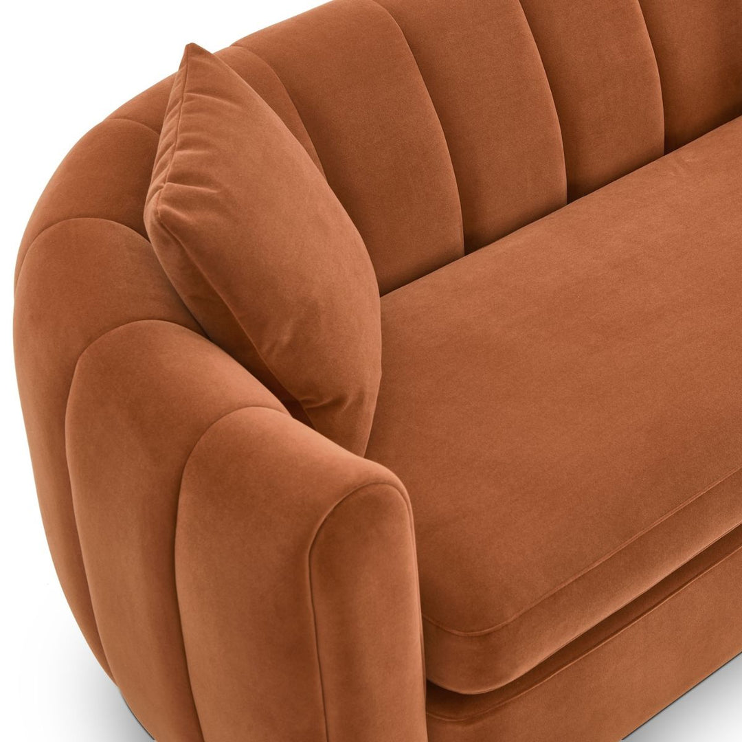 Arles 2 Seater Sofa - Melbourne Clay & Walnut