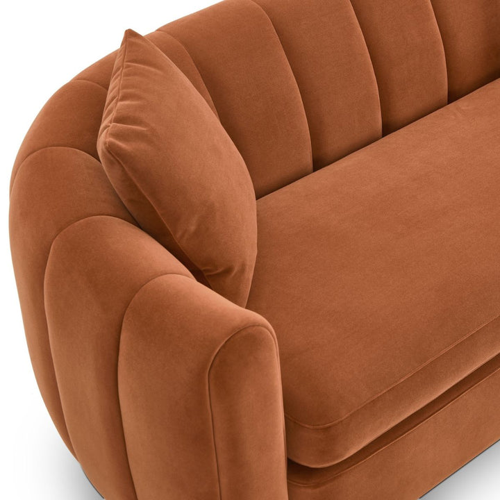 Arles 2 Seater Sofa - Melbourne Clay & Walnut