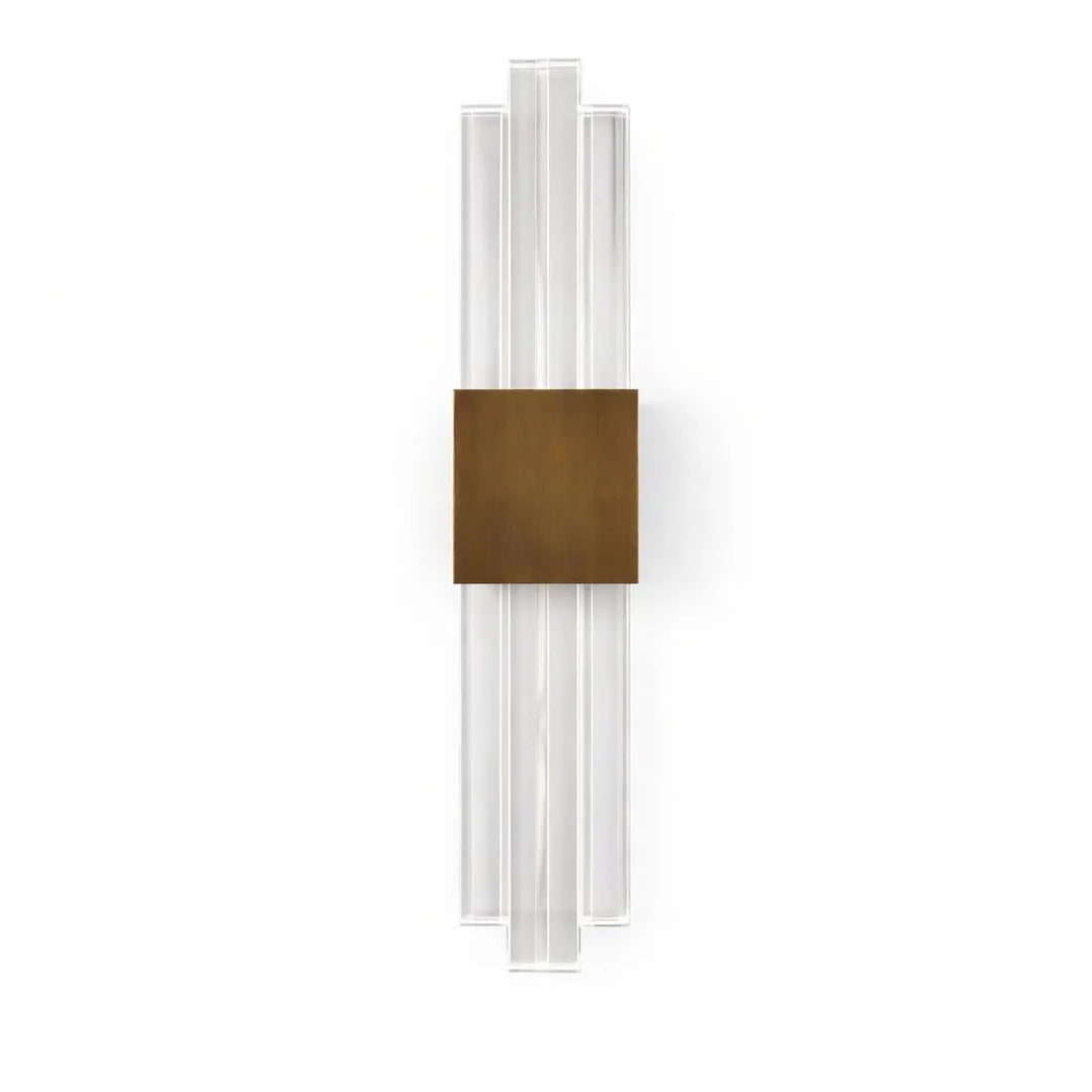Bravura Acrylic & Brushed Brass Wall Light
