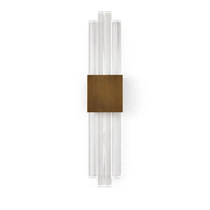 Bravura Acrylic & Brushed Brass Wall Light