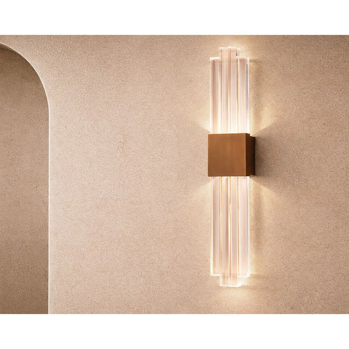 Bravura Acrylic & Brushed Brass Wall Light