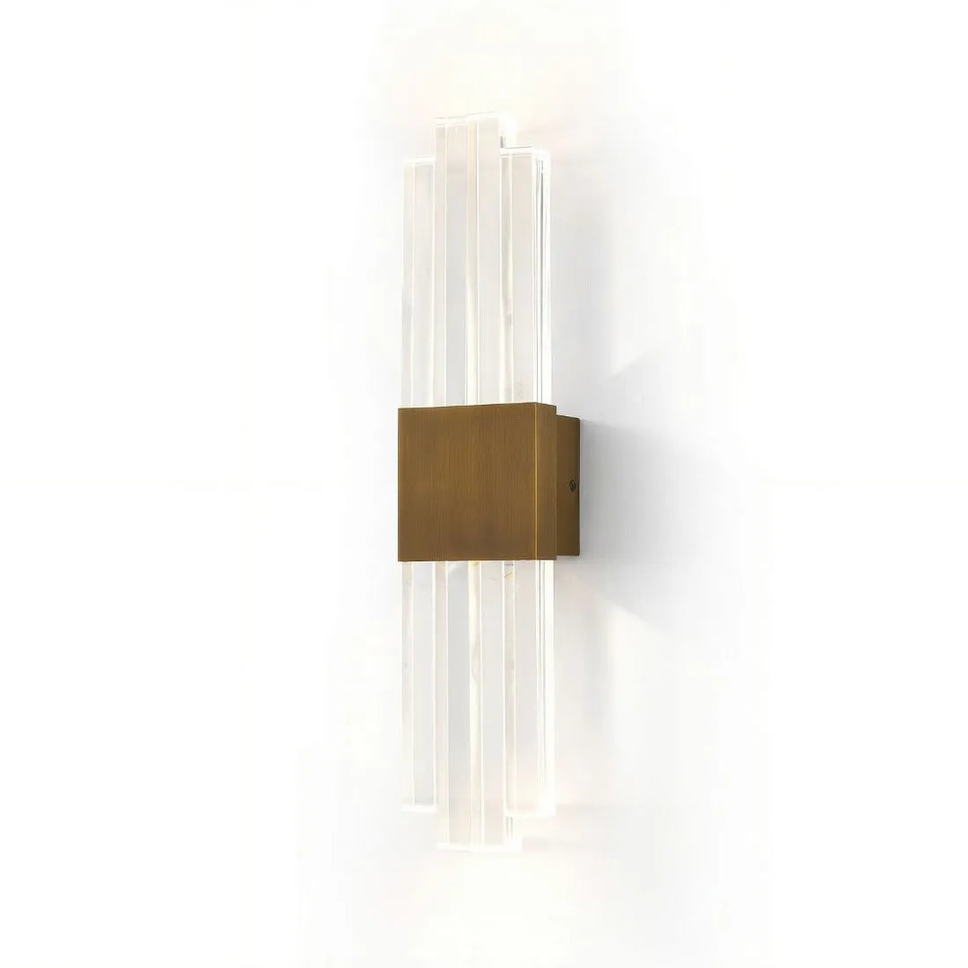 Bravura Acrylic & Brushed Brass Wall Light