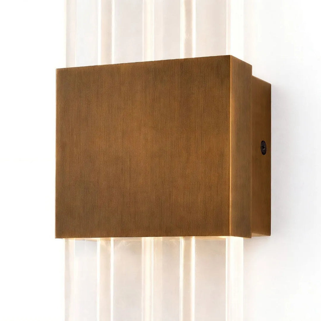 Bravura Acrylic & Brushed Brass Wall Light