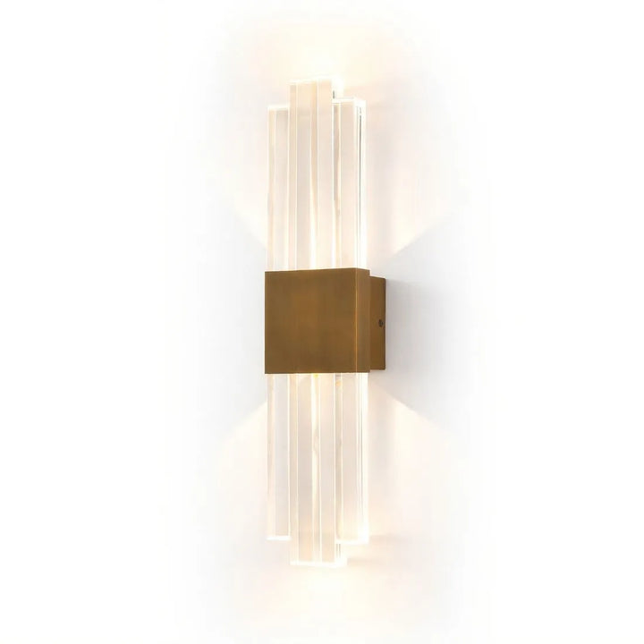 Bravura Acrylic & Brushed Brass Wall Light