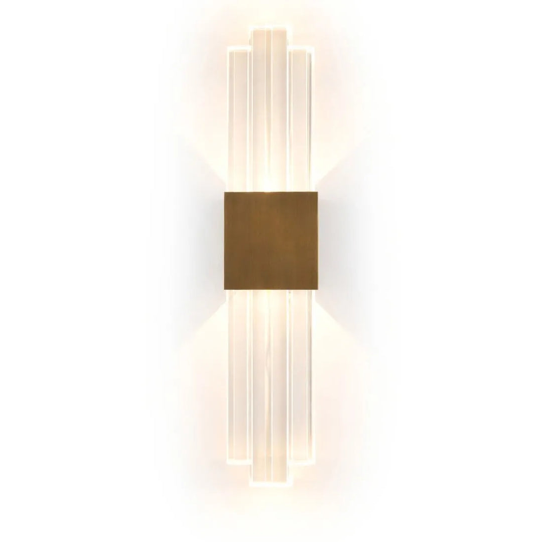 Bravura Acrylic & Brushed Brass Wall Light