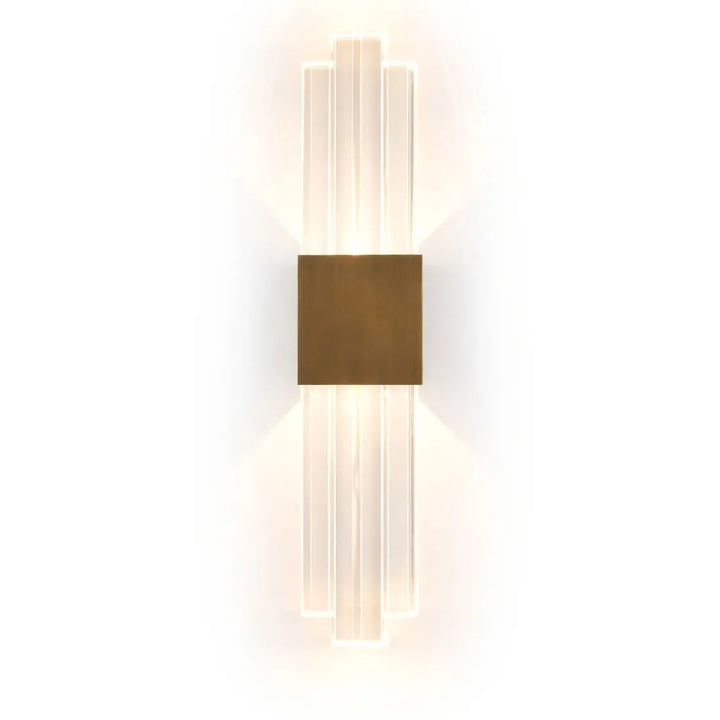 Bravura Acrylic & Brushed Brass Wall Light