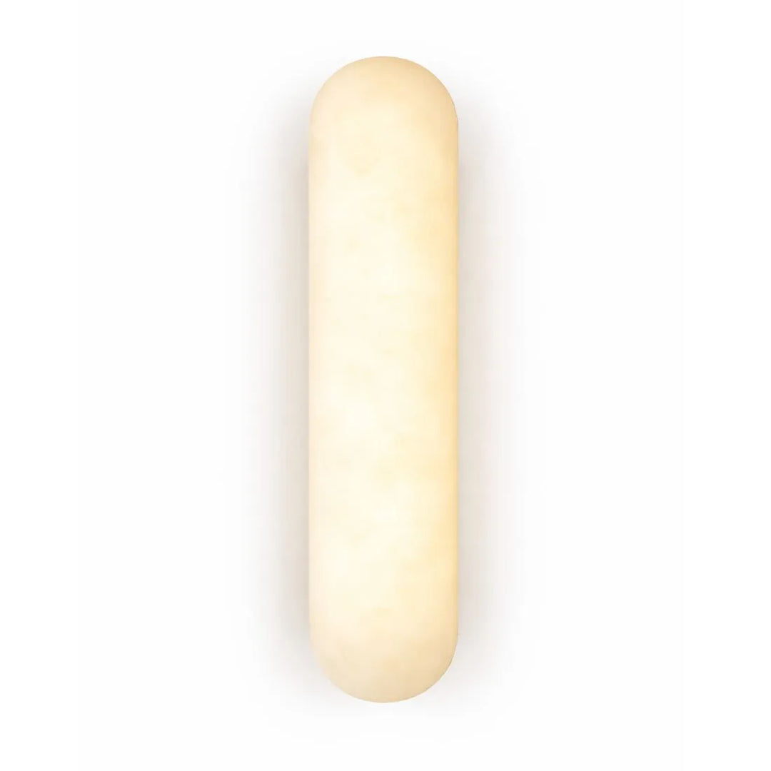 Alura Alabaster & Brushed Brass Wall Light