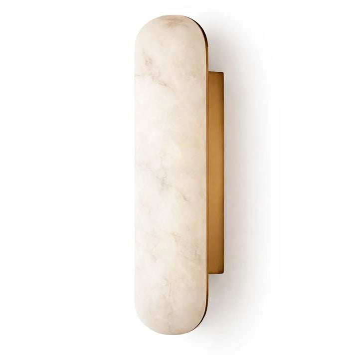 Alura Alabaster & Brushed Brass Wall Light