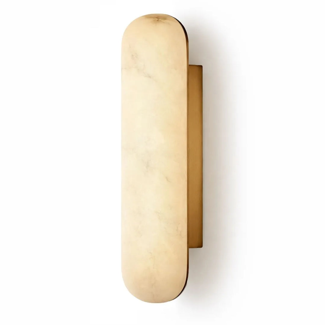 Alura Alabaster & Brushed Brass Wall Light