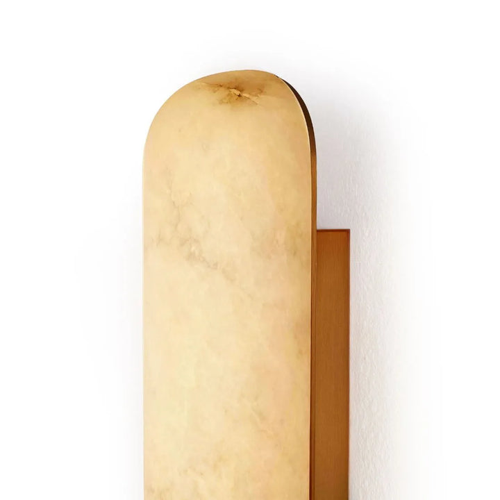 Alura Alabaster & Brushed Brass Wall Light