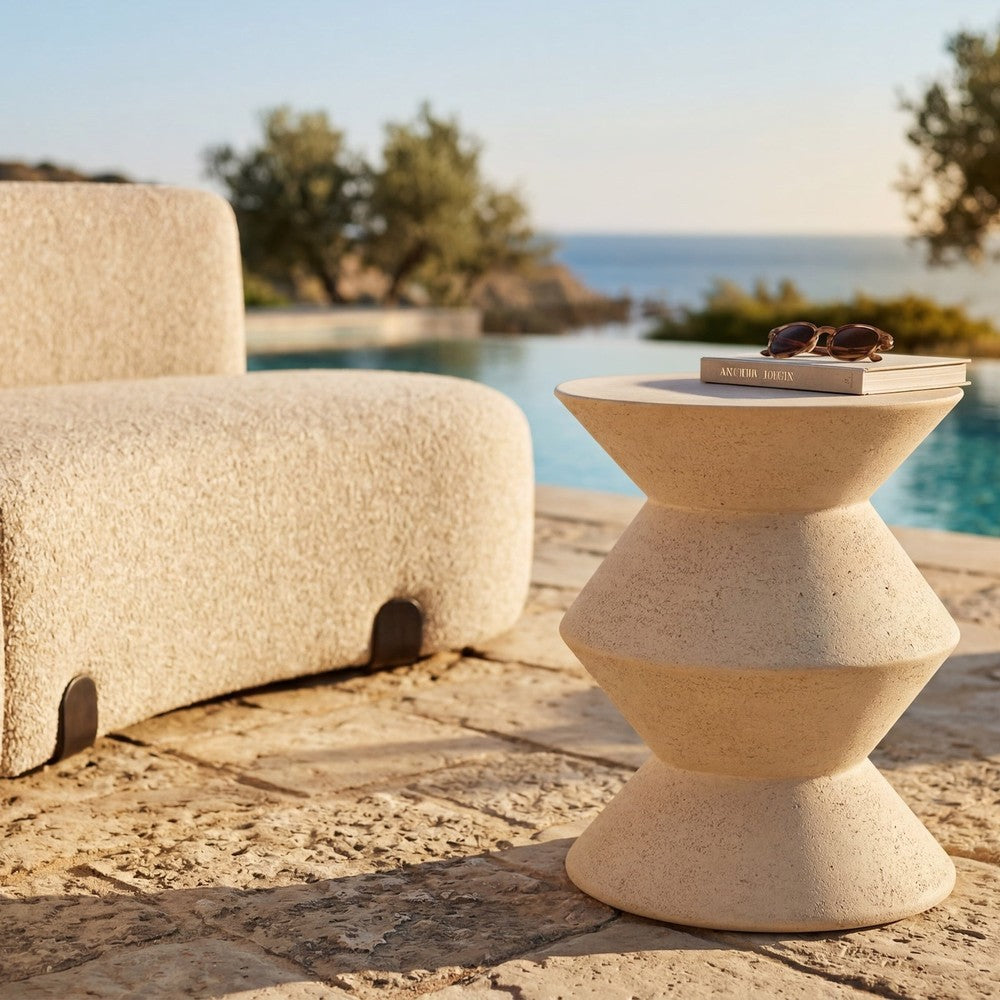Zinda Side Table - Sandstone