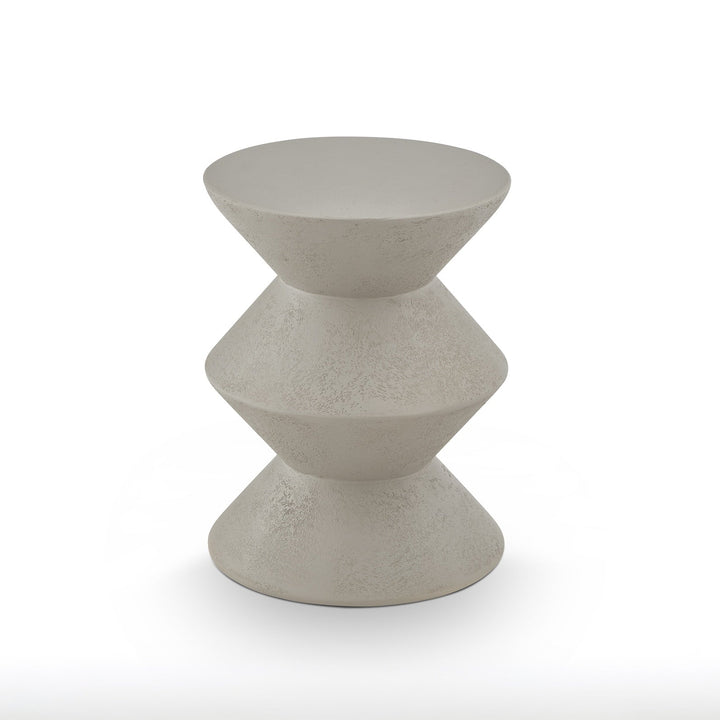 Zinda Side Table - Limestone