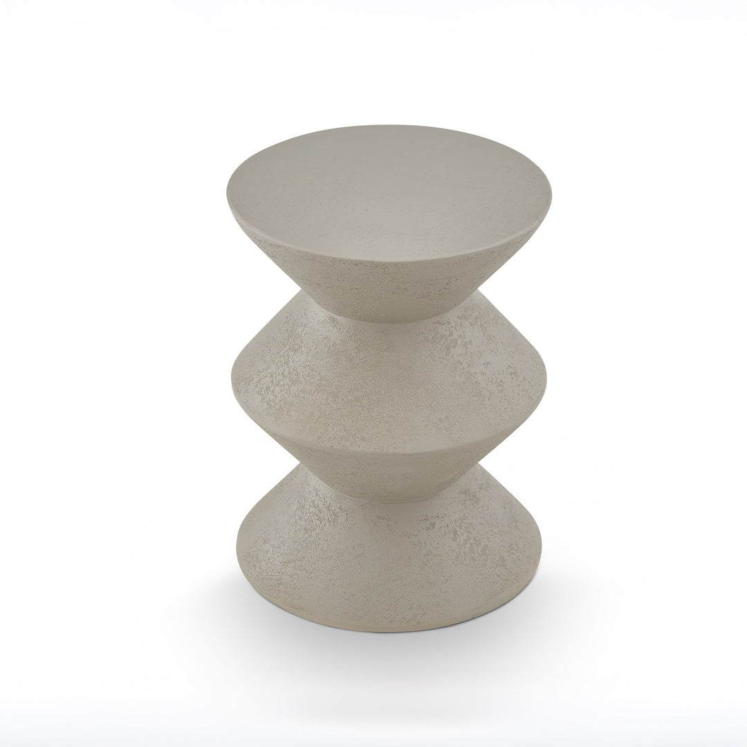 Zinda Side Table - Limestone