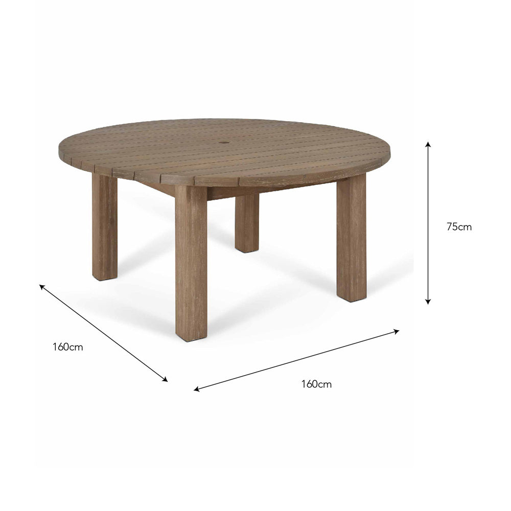 Garden Trading Porthallow Round Dining Table Large Natural