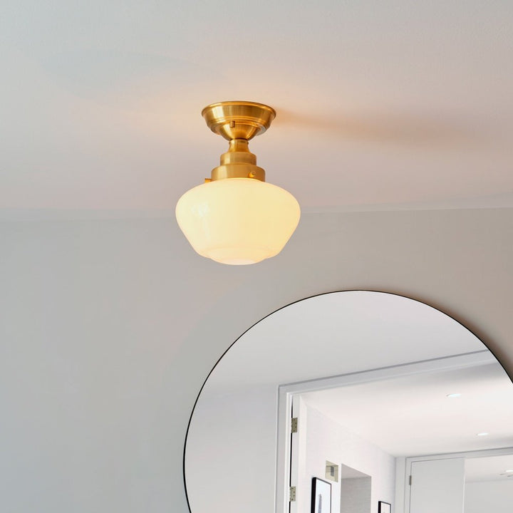 Isabella Ceiling Light - Brass & Opal Endon 3