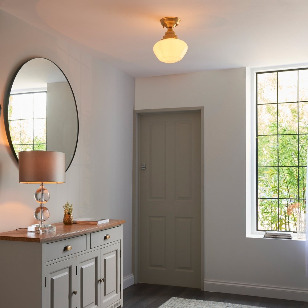 Isabella Ceiling Light - Brass & Opal Endon 6