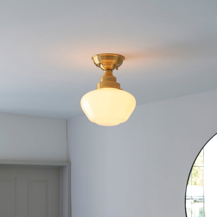 Isabella Ceiling Light - Brass & Opal Endon 5