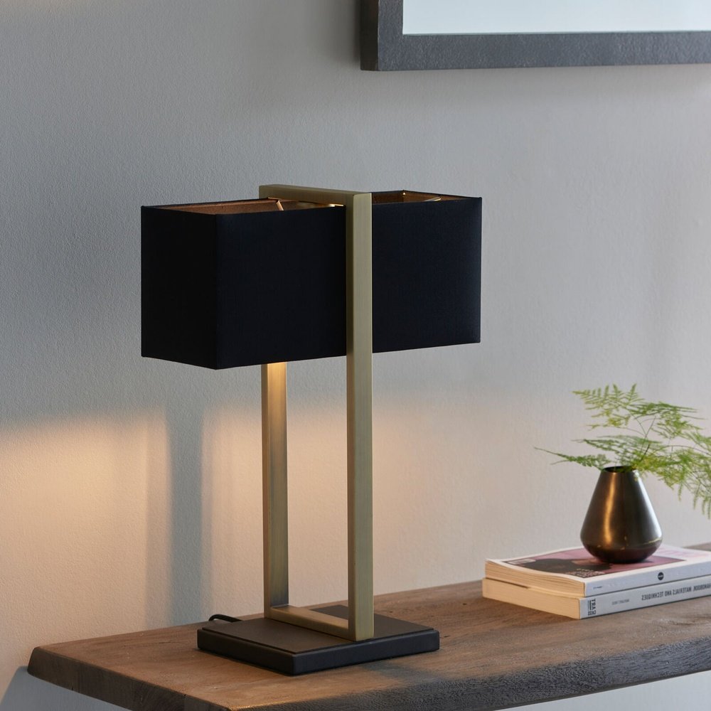 Olivia's Derby Table Lamp in Antique Brass