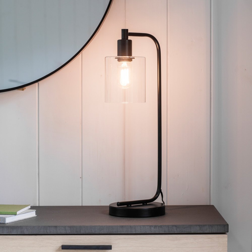  Endon-Olivia's Tori Industrial Table Lamp-Black 085 