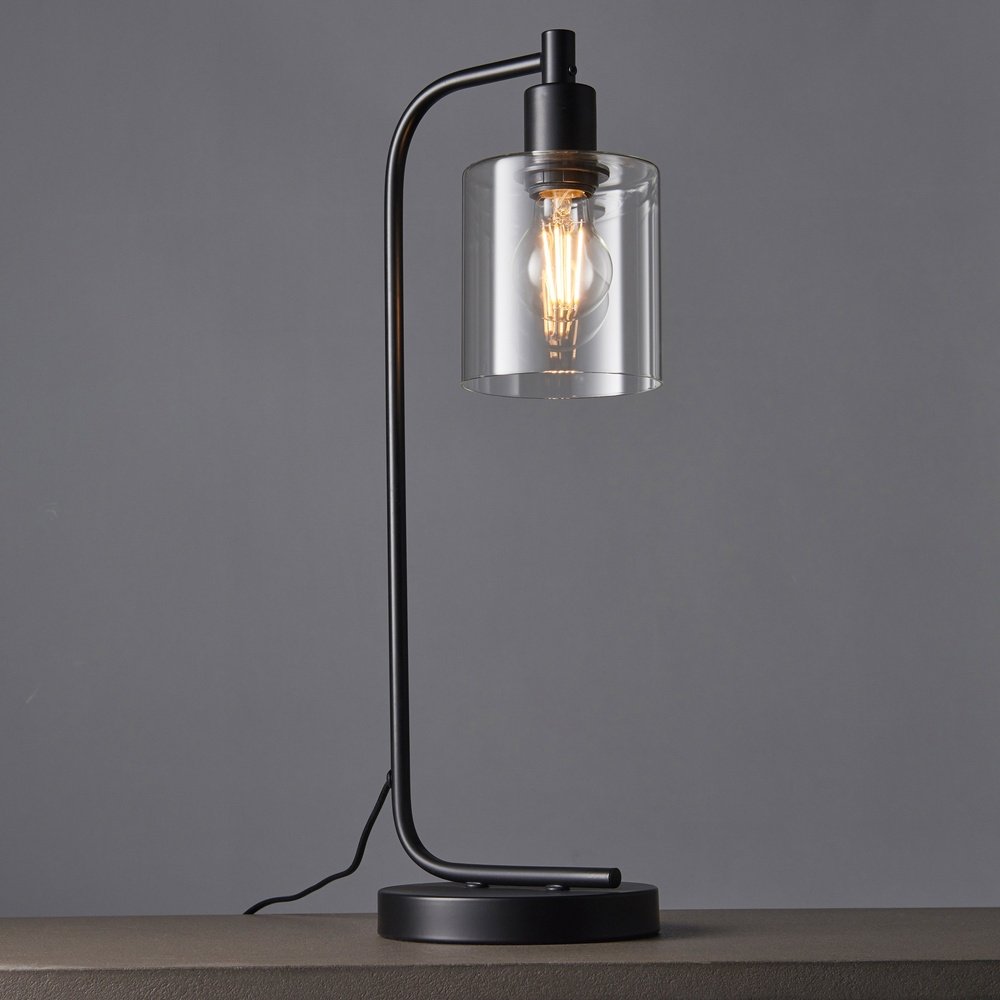  Endon-Olivia's Tori Industrial Table Lamp-Black 605 