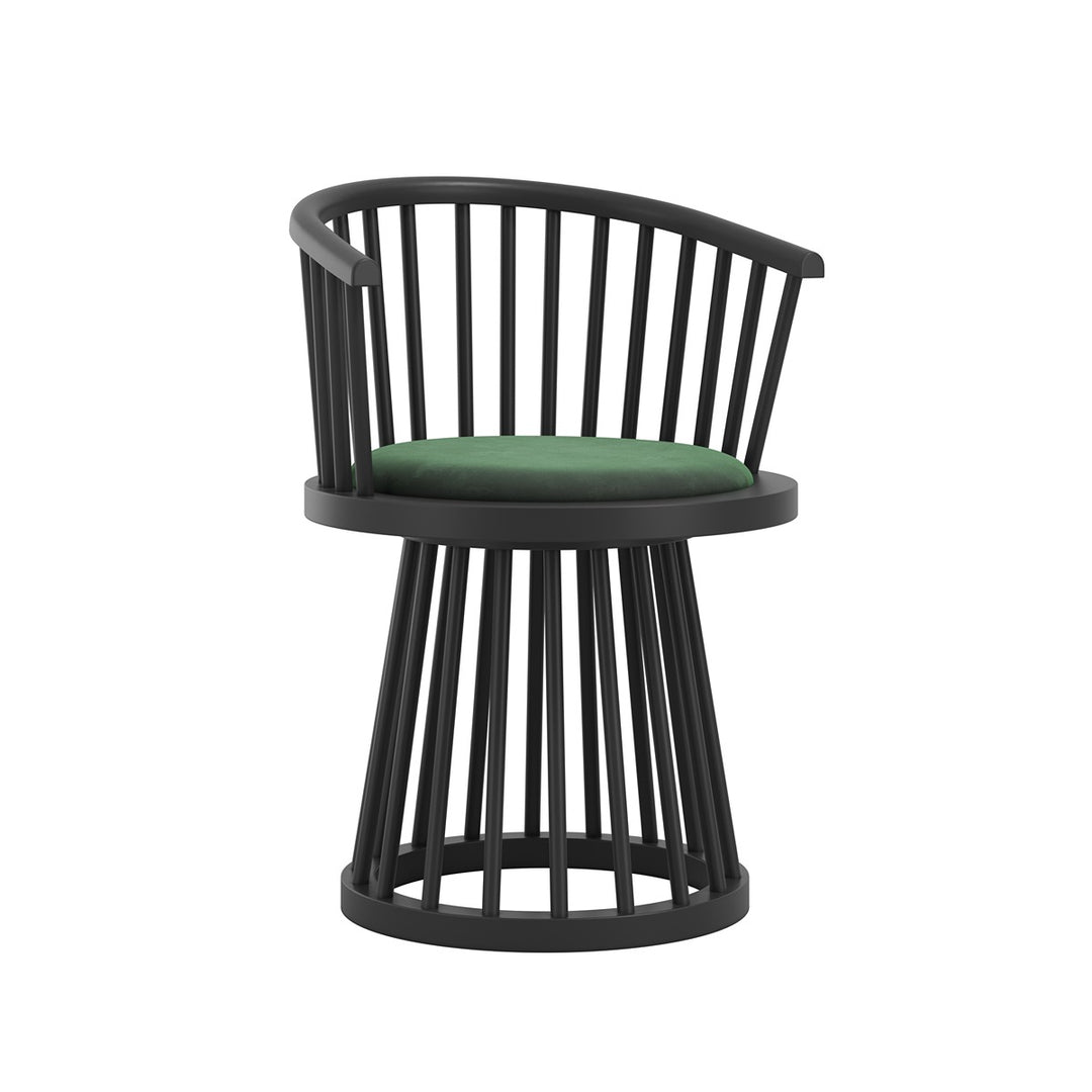 Elena Dining Chair - Forest Green & Black LPD Home 3